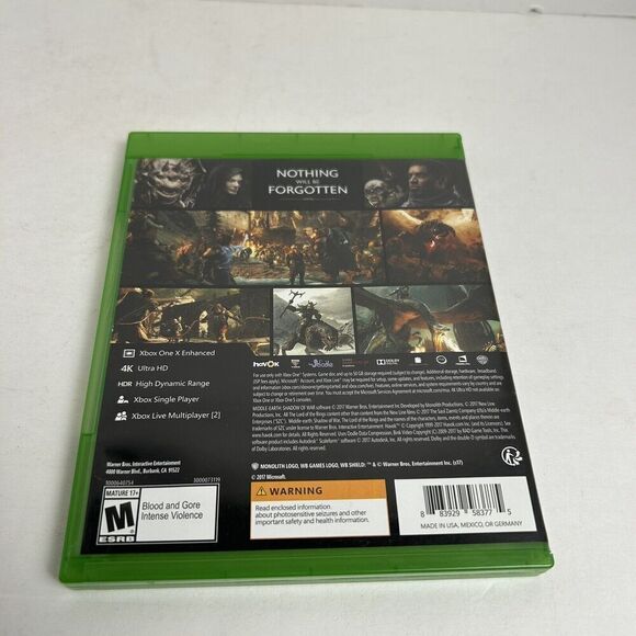 Middle-Earth: Shadow of War - Xbox One - Complete Tested Working - Picture 4 of 4